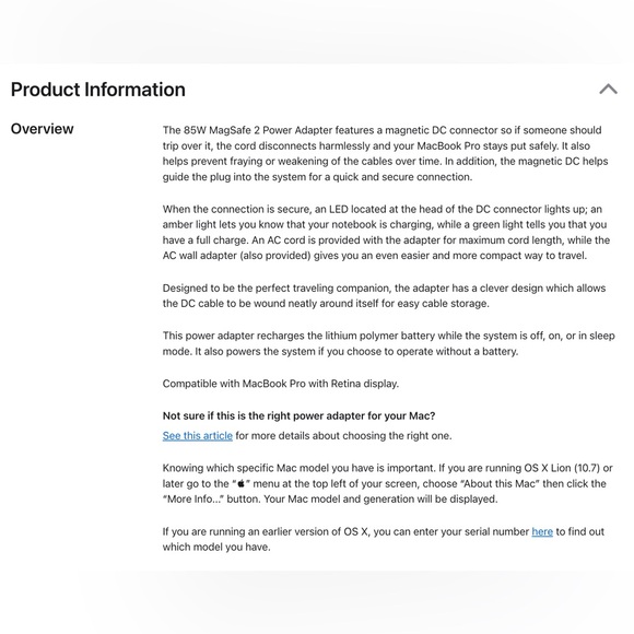 Apple 85W MagSafe Power Adapter - Picture 6 of 6